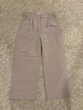 Abercrombie and Fitch High-Rise Wide Leg Pants in Taupe